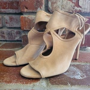 Aquazzura Suede Cutout Heels Size 39